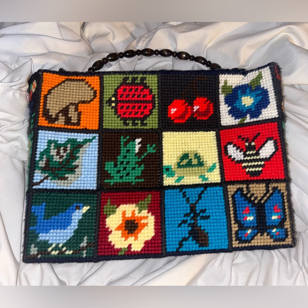 1970’s cross stitch bag